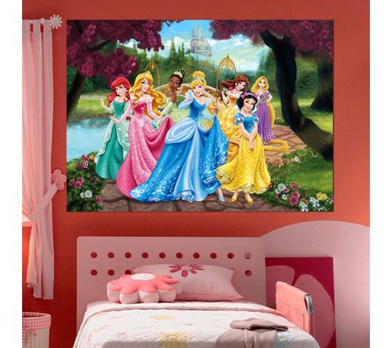 Poster Xxl Intisse Château Princesse Disney 155x115 Cm