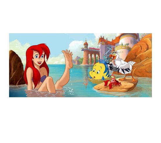 Poster Géant Ariel La Petite Sirene Disney Intisse 202x90 Cm
