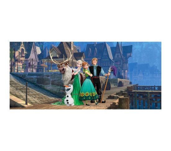Poster Géant La Reine Des Neiges Sur Pont Disney Frozen Intisse 202x90 Cm