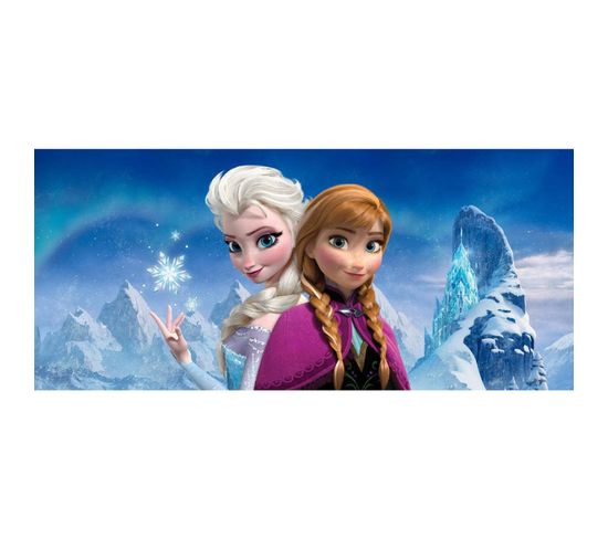 Poster Géant Soeurs La Reine Des Neiges Disney Frozen Intisse 202x90 Cm