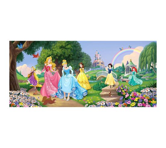 Poster Château Et Princesses Disney Intisse 202x90 Cm