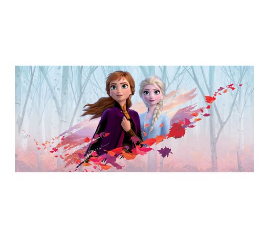 Poster Géant Intissé - Disney La Reine Des Neiges 2 - Modèle Anna Et Elsa Vent D'automne 202 Cm X 90