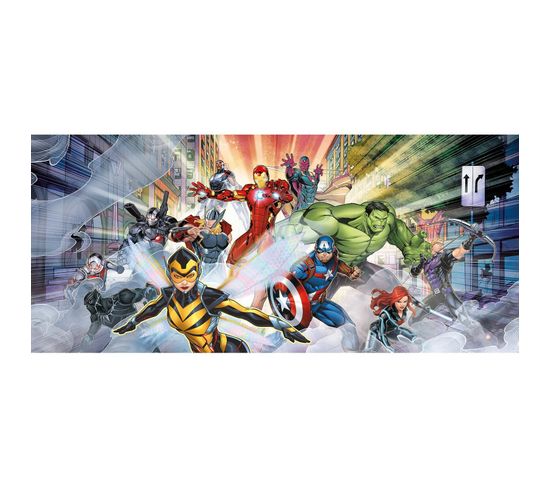 Poster Géant - Intissé Disney Marvel Avengers Au Combat- 202 Cm X 90 Cm