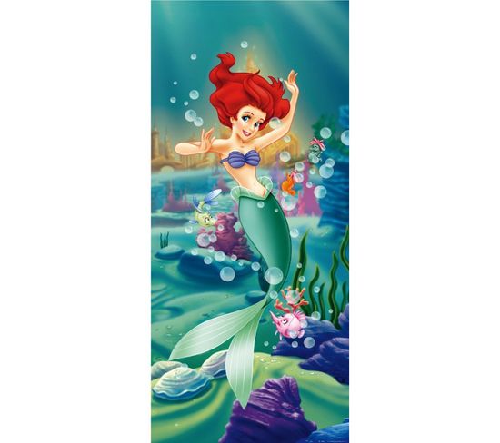 Poster Porte Ariel Princesse Disney Intisse 90x202 Cm