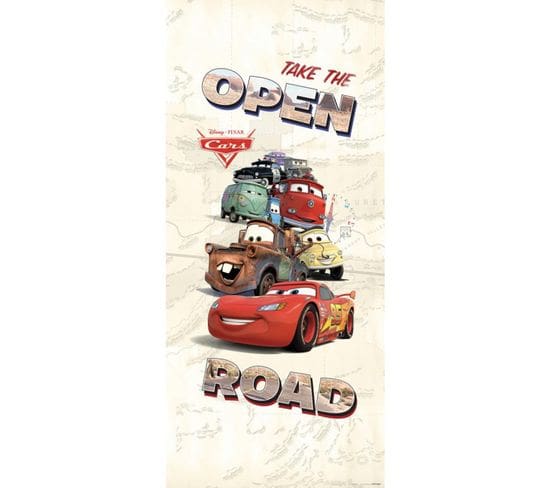 Poster Porte Cars Open Raod Disney Intisse 90x202 Cm