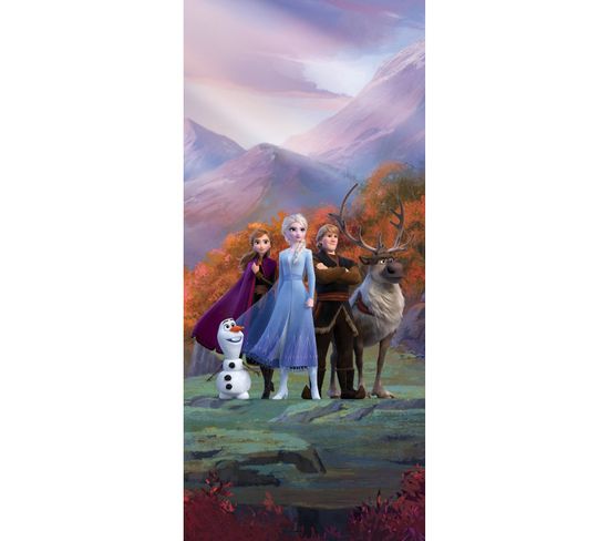 Poster De Porte Intissé - Disney La Reine Des Neiges 2 - 90 Cm X 202 Cm