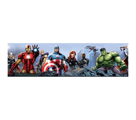 Frise Auto-adhésive Disney Avengers 9 Personnages Marvel 14cm X 5m