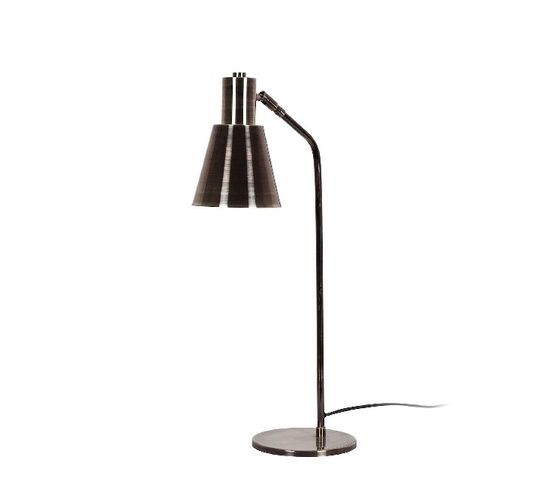 Lampe De Table Bell En Métal, Argenté - 17x17x50 Cm