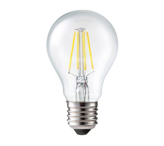 Ampoule Pera Transparent En Métal, Verre, 6 X 6 X 10,8 Cm, 1 X E27, 4w, 400lm, 2800k