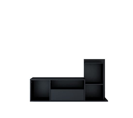 Meuble TV Sumatra - Noir - 120 X 30 X 65 Cm