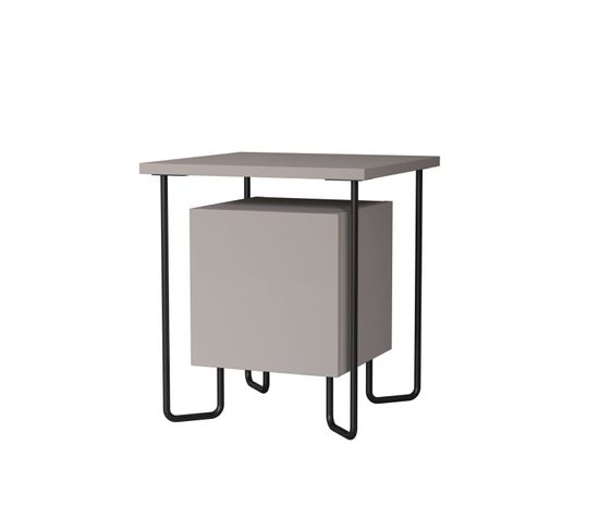 Table De Chevet Design Acres - L. 40 X H. 45 Cm - Marron Mocca