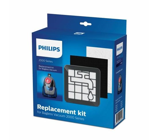Kit De Remplacement Filtres Aspirateur Sans Sac Série 2000 - Philips Xv1220/01