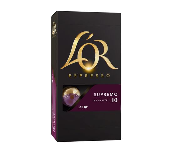 Dosette compatible Nespresso L'OR Supremo 10