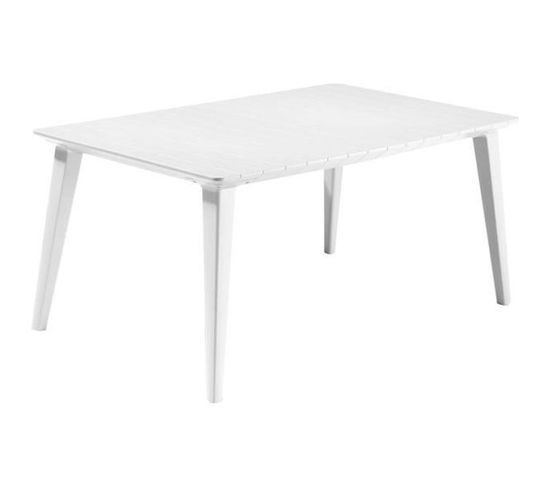 Table Design Contemporain 160 Cm Blanc - 6 Personnes - Lima