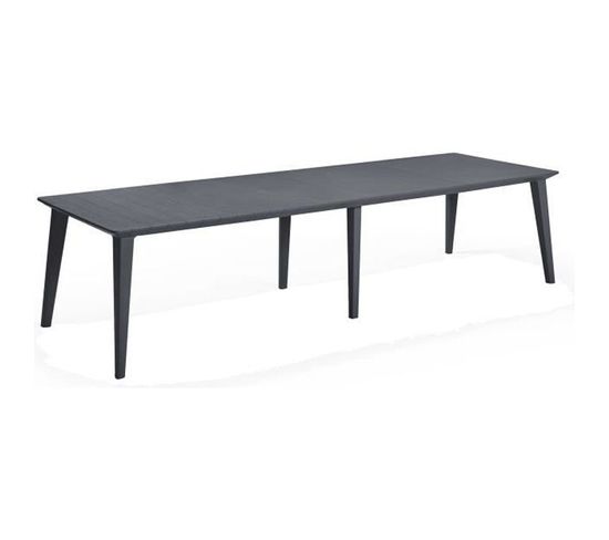 Table Design Contemporain 320 Cm Graphite - 8 A 10 Personnes Avec Allonge - Lima