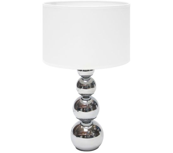 Lampe De Table 25x25x43 Cm Blanc