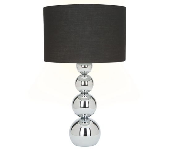 Lampe De Table Fonction Tactile 40 W Chromé / Noir