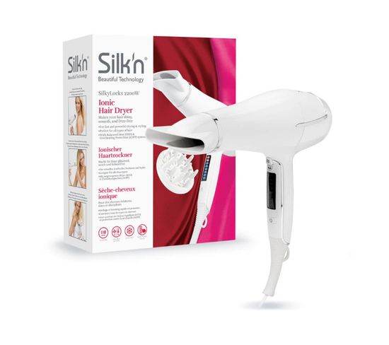 Silkylocks 2200w Seche Cheveux Contrôle Digital Silk'n HD1peu002