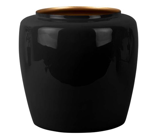 Vase En Métal Plant 25 X 23.5 Cm Noir