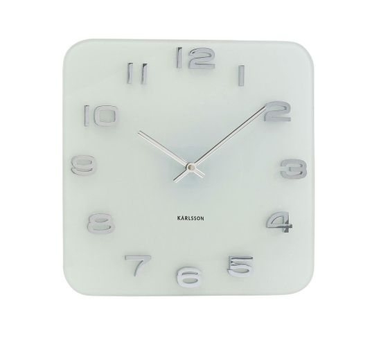 Horloge Carrée Vintage Blanc - Karlsson