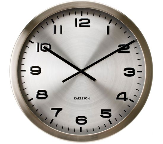 Horloge Ronde En Métal Poli Maxie 50 Cm