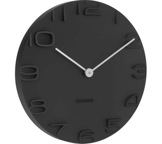 Horloge Moderne Avec Aiguilles Chromées On The Edge Noir