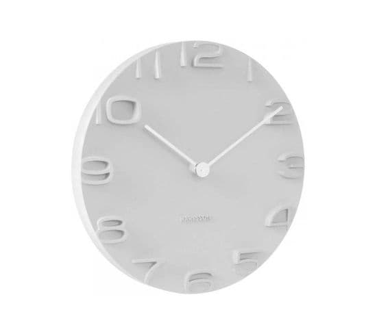 Horloge Moderne Avec Aiguilles Chromées On The Edge Blanc