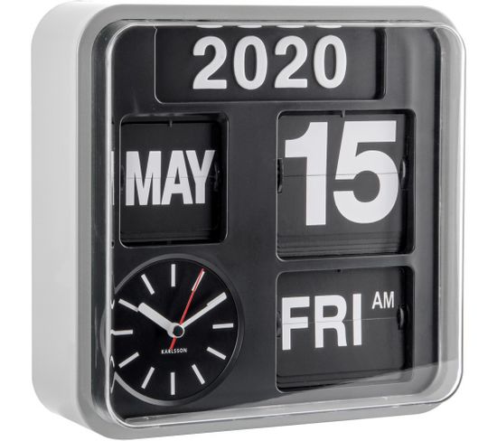 Horloge En Plastique Mini Flip 24.5 Cm Chrome