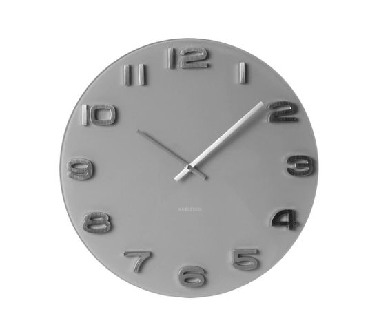 Horloge Ronde Vintage Gris - Karlsson