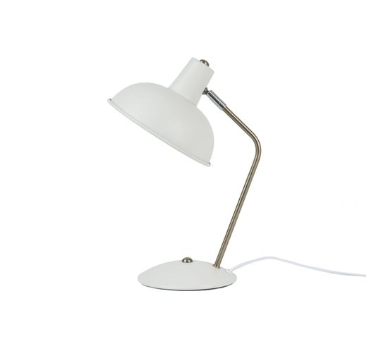 Lampe à Poser Design Vintage Hood - H. 37,5 Cm - Blanc
