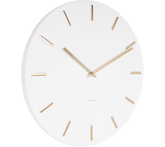 Horloge En Métal Charme 45 Cm Blanc
