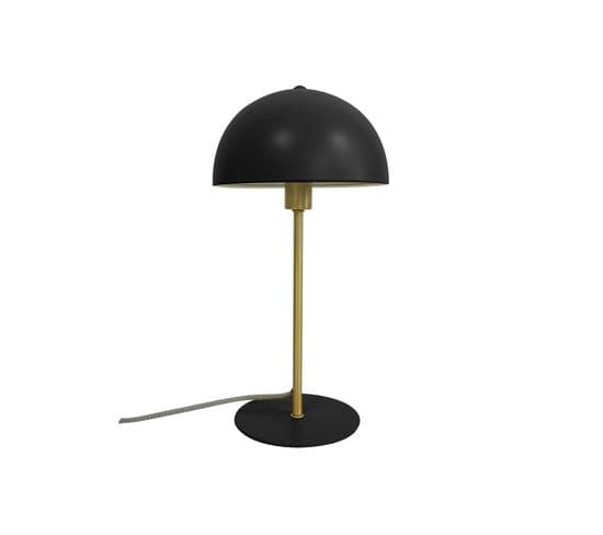 Lampe À Poser Design Métal Bonnet - H. 39 Cm - Noir