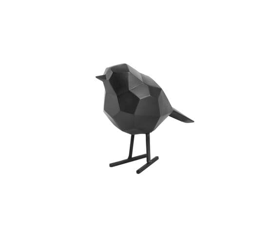 Statuette Oiseau Décorative En Résine - Noir Mat
