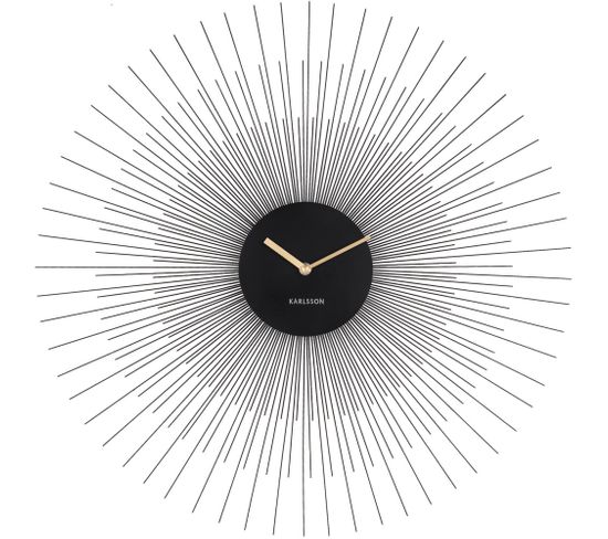 Horloge En Métal Peony 60 Cm Noir