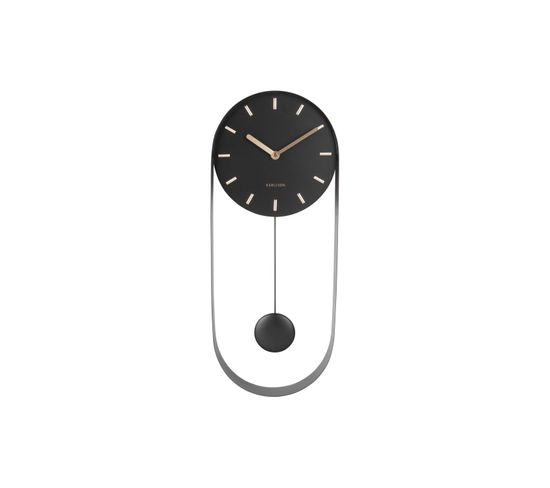 Horloge à Balancier Pendulum Design Charm - H. 50 Cm - Noir