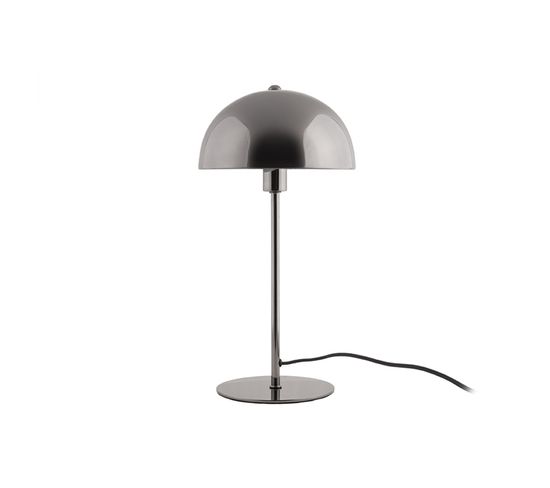 Lampe à Poser Design Métal Bonnet - H. 39 Cm - Gris Fumé