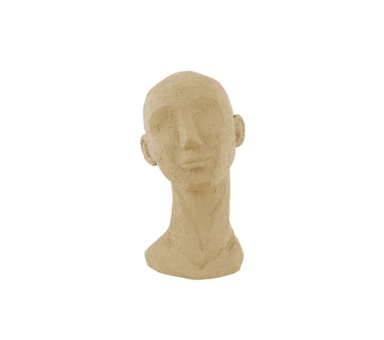 Statue Face Art En Polyrésine - Marron