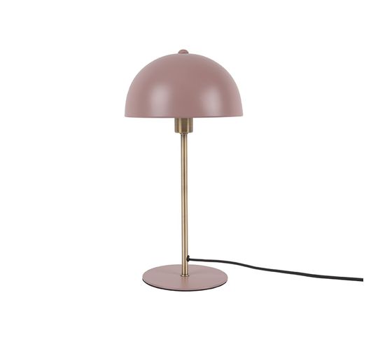 Lampe à Poser Design Métal Bonnet - H. 39 Cm - Vieux Rose