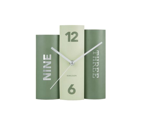 Horloge à Poser Trompe-l’œil Books - Vert