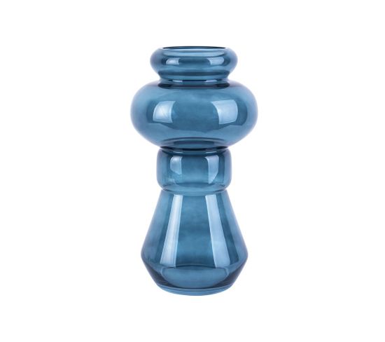 Vase Morgana Glass Medium Bleu