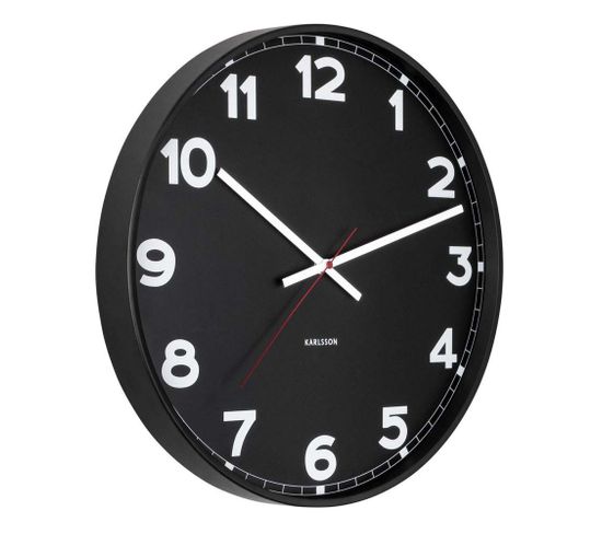 Horloge Ronde En Métal New Classic 40 Cm Noir