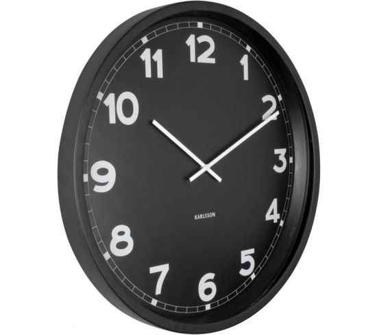 Horloge Ronde En Métal New Classic 60 Cm Noir