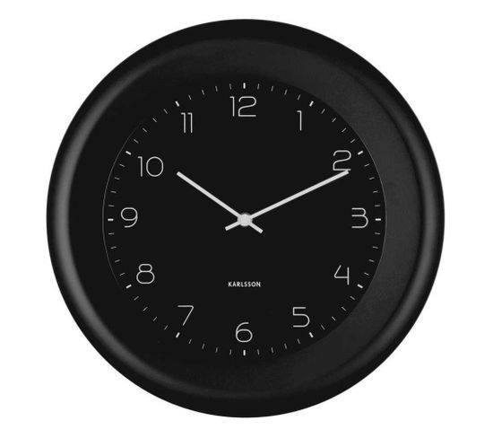 Horloge Mural En Métal Dual Disc Noir