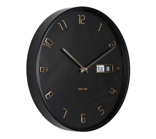 Horloge Murale En Aluminium Flip Noir