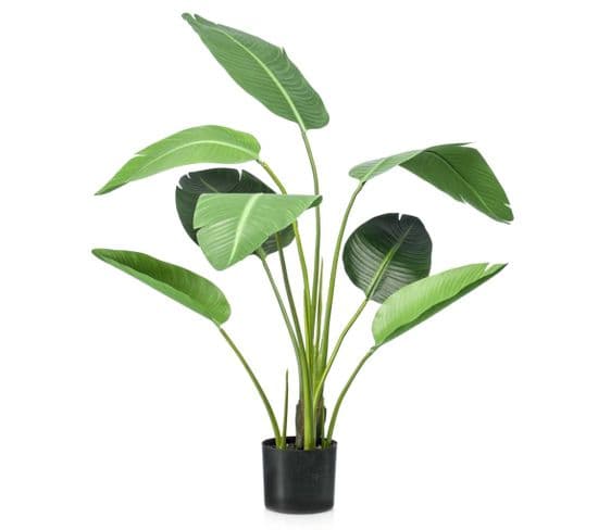 Plante Artificielle Strelitzia 120 Cm En Pot Vert