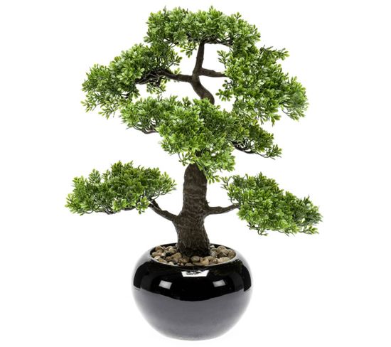 Mini bonsaï Ficus artificiel Vert 47 cm 420006