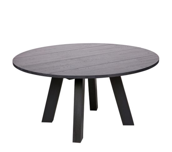 Jozua - Table À Manger Ronde Ø150 cm - Couleur - Noir