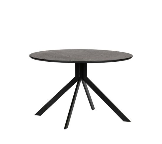Bruno - Table à Manger En Bois Ø120cm - Couleur - Noir