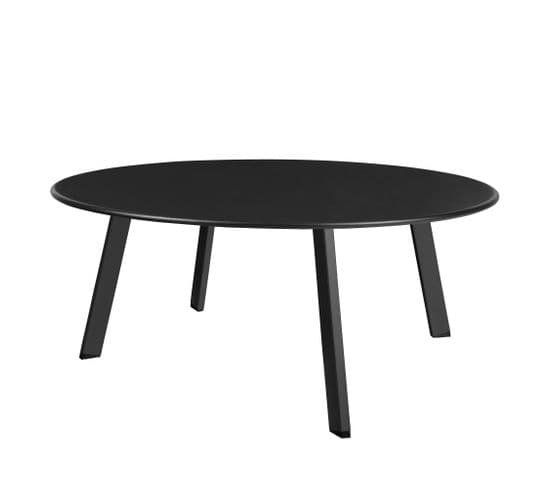 Fer - Table Basse Ronde En Métal Ø70cm - Couleur - Noir
