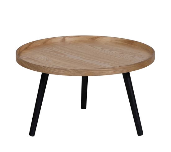 Mesa - Table D'appoint Ronde Bois Ø60cm - Couleur - Bois Clair